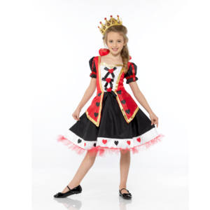 ODM seluruh penjualan Ratu hati kostum untuk anak perempuan Royal Dress up pakaian anak-anak Ratu dongeng pakaian merah hati Ratu untuk anak-anak - Product Image 2