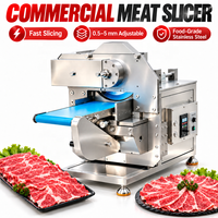 Machine à trancher la viande fraîche automatique, coupe-viande commercial pour bœuf, agneau, porc, épaisseur réglable pour la transformation de la viande dans les restaurants