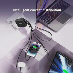 Ce RoHS gan công nghệ 6 cổng 200W USB C PD 100W 20W USB-A QC3.0 18W gan sạc cho MacBook máy tính <span class=keywords><strong>x</strong></span>ách tay - Product Image 3