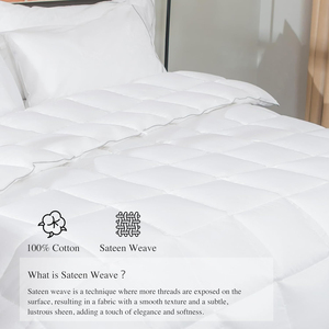 Piumino Queen Size con Rivestimento in Cotone Bianco, Ipoallergenico, <span class=keywords><strong>Caldo</strong></span>, Traspirante, Silenzioso, Lavabile in Lavatrice, con Angoli Rinforzati - Product Image 5