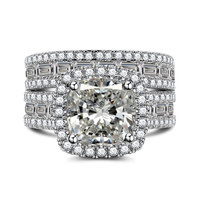 Custom Square Eternity Rings for Women