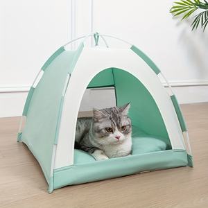 Klassieke Stijl Polyester Vezel Kattentent Comfortabel Indoor Zomer Huisdier Huis Nest Koele Slaapmat Alle Seizoenen Gebruiken Kat Hond <span class=keywords><strong>Bed</strong></span> - Product Image 5