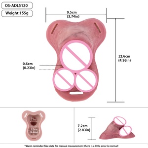 ORALSX Male Penis Harness Hollow Dildo Silicone Penis Pack Penis Cover Dick Attachment Chastity Belt Sex <b>Toys</b> <b>for</b> <b>Men</b> - Product Image 2