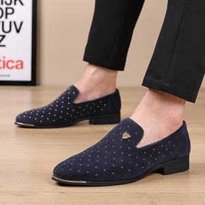 Scarpe Casual da Uomo Taglie Grandi (EU 40-48) Nuovi Mocassini Trendy Slip-On con Tomaia in Pelle Microfibra Traspiranti e Resistenti - Product Image 2