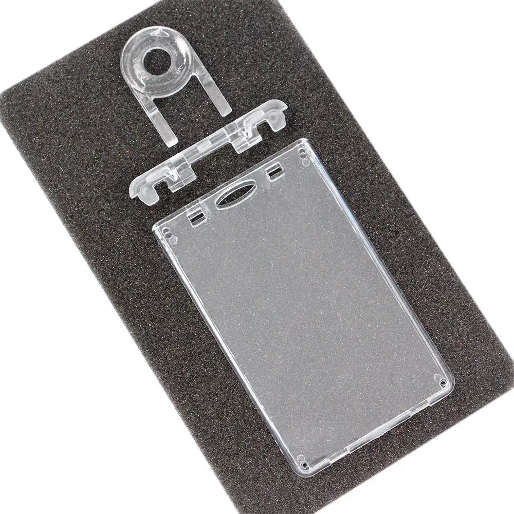 Пластиковый вертикальный водонепроницаемый футляр для удостоверения личности запираемый футляр для удостоверения личности с ключом