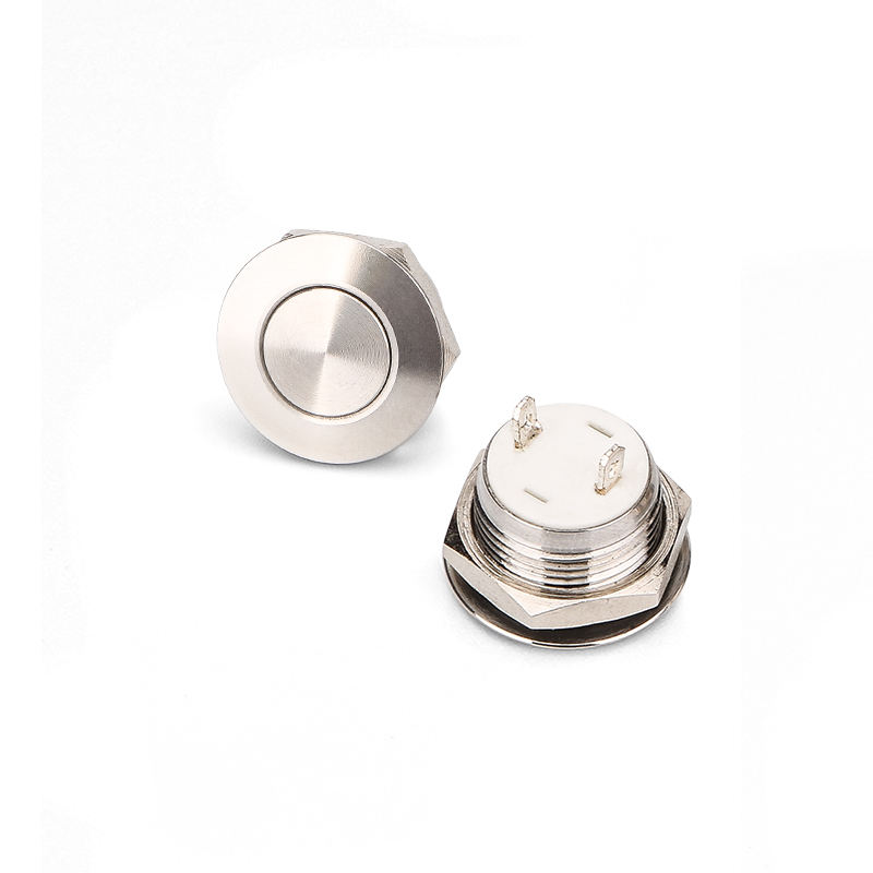 HBAN ultra Thin Switch 12mm Metal Momentary Push Button Switch 16mm 19mm Stainless Steel 1NO Push Button