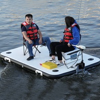 Ponton flottant gonflable à double paroi en PVC pour les loisirs aquatiques, la pêche, la natation - Utilisation commerciale Capacité 100-500 kg 5-10