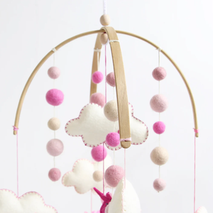 Decoración para Cuarto de Bebé, Soporte Redondo de Madera de Haya para Móvil de Cuna, Marco de <span class=keywords><strong>Arco</strong></span> para Colgar Móviles DIY - Product Image 5