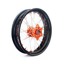 Jantes de moto usinées CNC Offre Spéciale Roues à rayons Supermoto de 17 pouces pour Kawasaki KX