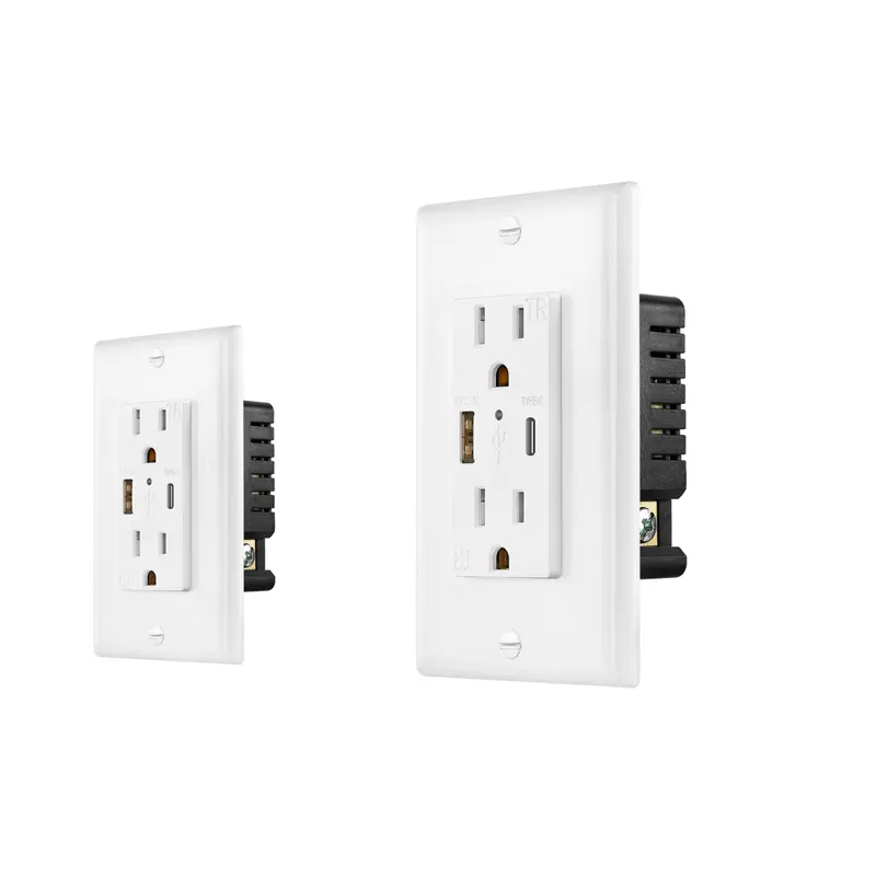 US/Japan Wall Socket with 5V 4.2A Type-A Type-C Outlet