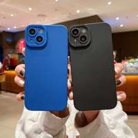 Coque de téléphone portable antichoc en TPU souple mat, personnalisable avec logo, couleur tendance, pour iPhone 15/14/11 Pro Max/Plus 13/12 Mini XR XS