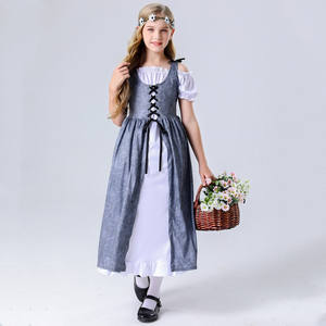 Disfraz Medieval de sirvienta de granja francesa Halloween chico <span class=keywords><strong>renacimiento</strong></span> Pastoral Vintage vestido largo Cosplay Oktoberfest Dirndl disfraces - Product Image 1