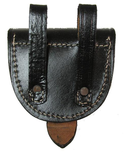 Bolsa de Cuero Hecha a Mano Estilo Vintage, Organizador Clásico Negro para Montar en el Cinturón, para Reenactaciones Históricas y Equipamiento de Vestuario Histórico - Product Image 3