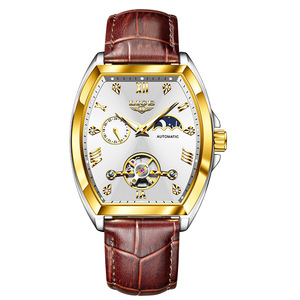 Reloj Mecánico Tourbillon para Hombre LIGE, Fase Lunar, Correa de Cuero Automática, Resistente al Agua 3BAR, Luminoso, Multifuncional, para Negocios - Product Image 6