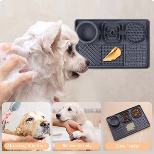 Top Rankings Silicone <b>Pet</b> Licking Mat Cat Dog Slow Food Bowl Feeding Mat Suction Cup Folding <b>Pet</b> Food Placemat - Product Image 3