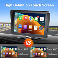 Autoradio portable CarPlay sans fil 7 "Écran Carplay Android Auto Commande vocale BT AUX FM SD Vente en gros OEM