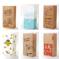 Sac jetable personnalisé en papier kraft SOS Grands sacs à lunch recyclables en papier brun