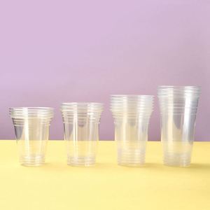 Vaso de Café y Té Desechable de Plástico PET Transparente de 98 mm con Logotipo Personalizado, Venta al por Mayor de Fábrica, Grado Alimenticio - Product Image 5