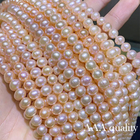 Fine AAA 100% perles d'eau douce naturelles perles de forme ronde blanches pour la fabrication de bijoux bracelet à bricoler soi-même collier