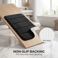 Ensemble de tapis de bain en polaire corail antidérapant, absorbant, avec couvre-couvercle de toilette, tapis de salle de bain doux, séchage rapide, lavable et résistant aux taches