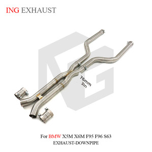 Tubo de Escape Intermedio de Acero Inoxidable ING para <span class=keywords><strong>BMW</strong></span> X5M X6M F95 F96 LCI S68, Alto Flujo, Alto Rendimiento, 1.5 mm de Grosor, 1 Año de Garantía - Product Image 5