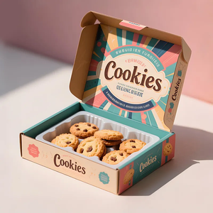 맞춤형 식품 등급 골판지 상자 케이크 비스킷 도넛 및 마카롱용 엠보싱 산업 포장 - Product Image 2