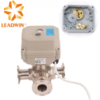 Mini actionneur électrique sanitaire à 3 voies personnalisable robinet à tournant sphérique en acier inoxydable contrôle de l'eau à moteur pour usage général OEM