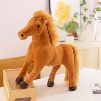Sac à dos en peluche cheval brodé super doux Jouet anti-stress pour enfants avec rembourrage en coton PP pour mariages et anniversaires