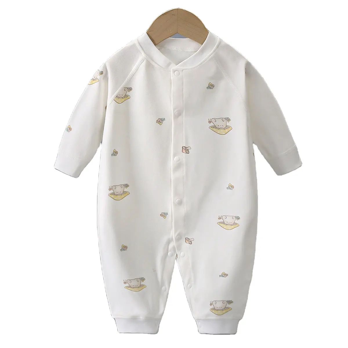 Best Verkopende Hoge Kwaliteit Nieuw Geboren Lange Mouw Herfst Babykleding Groothandel Prive Effen Kleur Baby Rompertjes