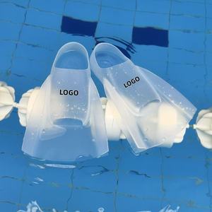 2026 yeni Model şeffaf görünmez profesyonel yüzme gaz kauçuk palet ücretsiz yüzme yüzgeçleri kurbağa ayakkabı kısa bacak palet - Product Image 4