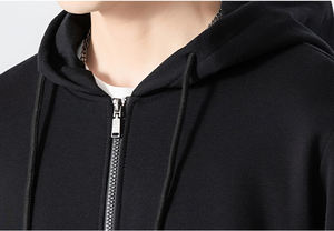 High Quality 100% Cotton Custom <b>Oversized</b> <b>Hoodie</b> <b>Men</b> Blank Unisex Winter Streetwear Full Zip Quick Dry Breathable Sweatshirts - Product Image 4