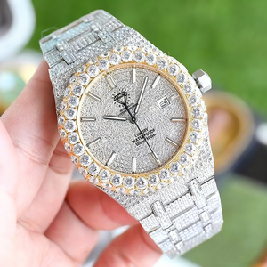 Sıcak satış tam buzlu Out D renk Moissanite saatler erkekler Pass elmas <span class=keywords><strong>Tester</strong></span> 40mm Dial safir kılıf lüks su geçirmez tasarım - Product Image 2