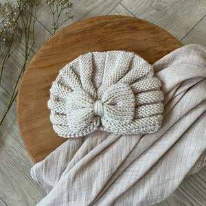 Gorro de tela de invierno 2025 para bebés y niños pequeños, bonito <span class=keywords><strong>turbante</strong></span> infantil y gorro de punto para niños y niñas, Color sólido Simple, suave y cálido - Product Image 2