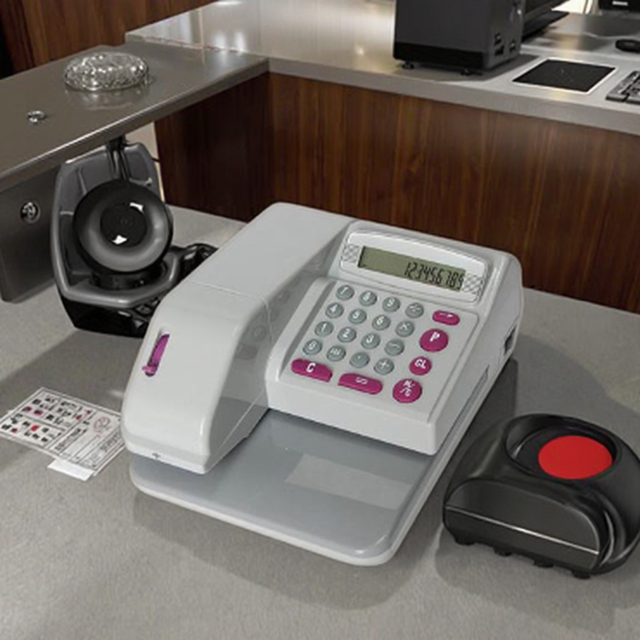 ROYAL High-Speed 16 Currency Symbol White Check Printer RS232 Connection 89mm Max Width Easy-to-Operate Financial Equipment