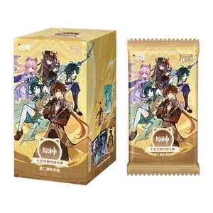 Cartes authentiques <span class=keywords><strong>Genshin</strong></span> Impact, pack de boosters de cartes de combat <span class=keywords><strong>TCG</strong></span>, collection de cartes de jeu de société Zhongli, jouet cadeau - Product Image 5