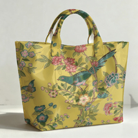 Sac fourre-tout en PVC Chinoiserie Garden, imperméable, transparent, effet gelée, sac de plage, pochette fourre-tout, sacs à main à nœud, sac de rangement