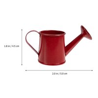 Fournitures de jardin petit arrosoir rouge métal galvanisé mini pot de fleurs pots de plantes pour enfants maison décorative
