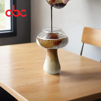250ml haute qualité en forme de champignon vin whisky gobelets tasse en verre borosilicate ménage verre tasse à boire