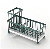 Support à éponge moderne en acier inoxydable 304 antirouille pour évier de cuisine, avec design d'évacuation rotatif, accessoire de décoration de cuisine