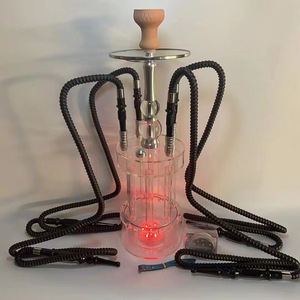 2025 Offre Spéciale Design de luxe de haute qualité 4 tuyaux <span class=keywords><strong>Richman</strong></span> narguilé ensemble lumière LED confortable narguilé ensemble en gros - Product Image 4