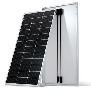 Panel surya sistem Off-Grid 12V 100W, panel daya surya monokristalin penggunaan rumah panel surya RV