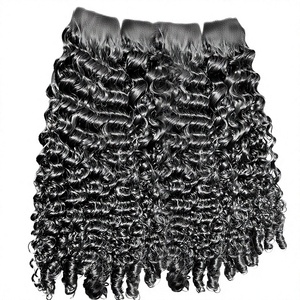 Toupet en cheveux indiens bruts non traités, qualité Remy, cuticules alignées, avec dentelle frontale, ondulations naturelles, ondulations profondes, ondulations lâches, direct usine - Product Image 4