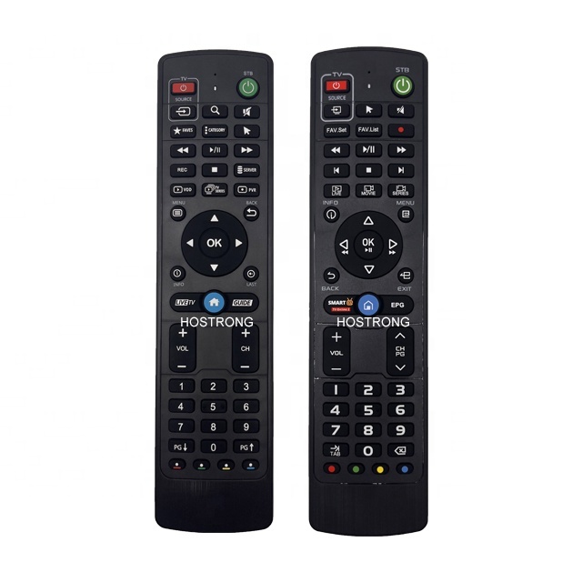 Hostrong Factory OEM Custom Universal Remote Control for IPTV HD 4K TV STB XR4000 XRS4500 with BT Voice BUZZTV BT-100 MEDIALINK