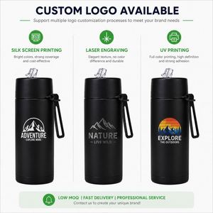 Custom 22oz 34oz Australia Frank Vacuum <b>Flask</b> Stainless Steel Insulated 34oz Water Drink Bottle <b>with</b> Flip <b>Straw</b> Lid Strap - Product Image 6