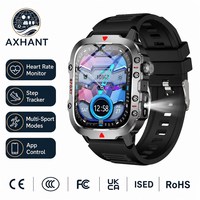 P68 Wasserdichte Smartwatch 1,26 Zoll Rundes Display BT-Anruf 123 Sportmodi Herzfrequenzmessung Taschenlampe KI-Sprachsteuerung Smartwatch C41 Pro
