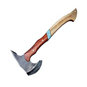 ขวานตกแต่งสไตล์ไวกิ้งขายดี พร้อมด้ามไม้แกะสลักและหัวโลหะสลักลาย - Product Image 1