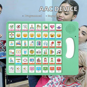 Tableau de communication pour la thérapie logopedique et l'autisme, dispositif AAC avec 5 boutons programmables, volume réglable, pour enfants autistes de 14 ans et plus, en plastique - Product Image 1
