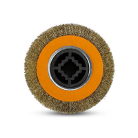 Brosse de polissage en fil d'acier de 120 mm de diamètre, en bois polonais de qualité supérieure, pour le polissage des meubles en bois