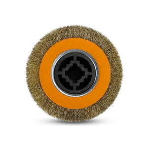<span class=keywords><strong>Brosse</strong></span> de polissage en fil d'acier 120x100mm pour bois polonais, tambour de polissage certifié ISO9001, outil de nettoyage industriel et DIY, OEM personnalisé - Product Image 2