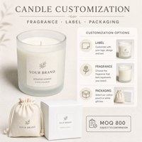 Bougie en verre dépoli personnalisée, pochette en coton, boîte cadeau, mèche unique, cire de soja parfumée, fabricant, marque privée, OEM, ODM, vente en gros
